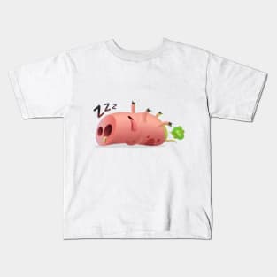 Sleeping pig Kids T-Shirt